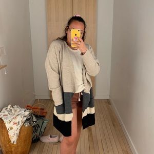 Striped madewell cardigan